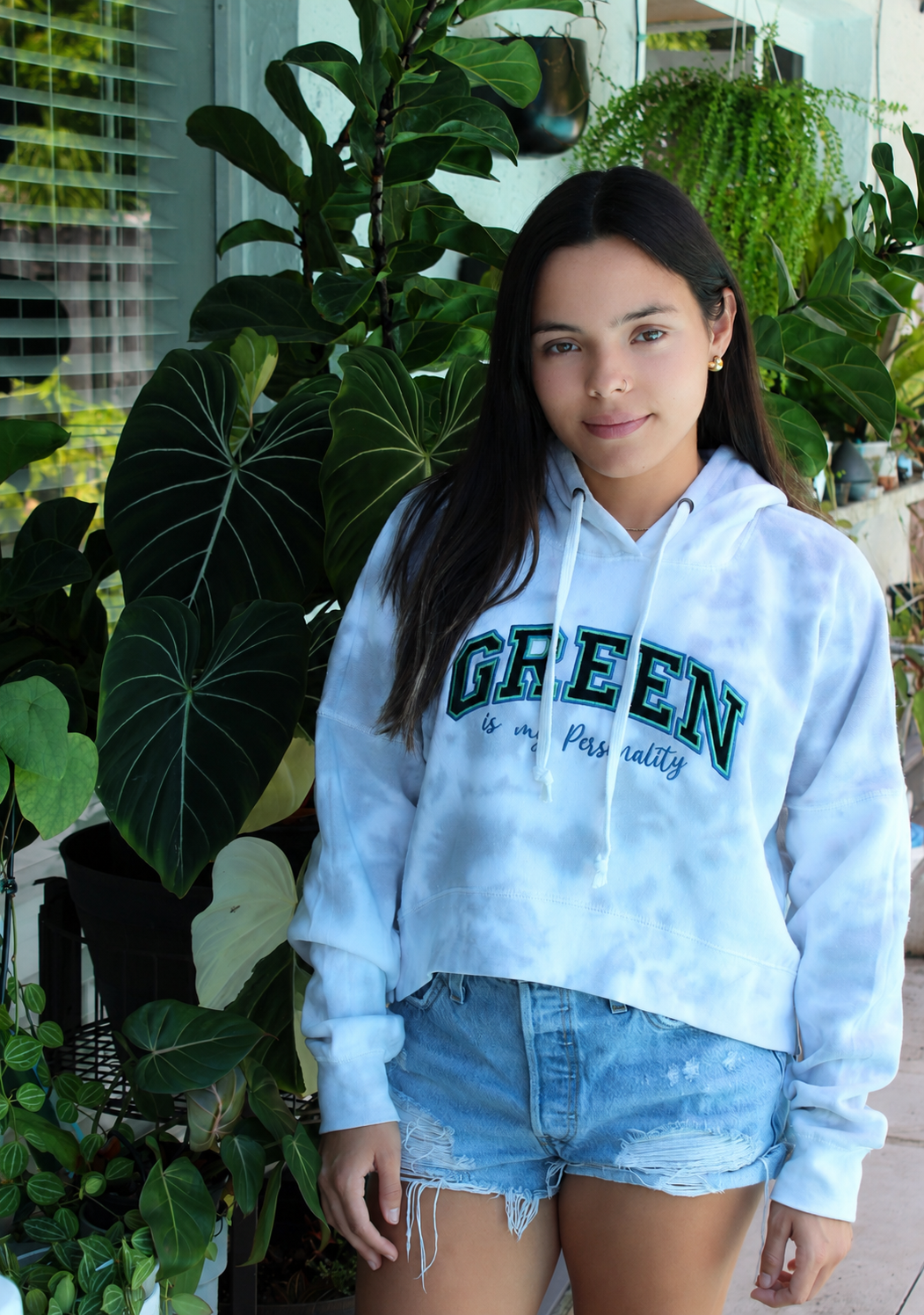 Green is my Personality w/ material applique