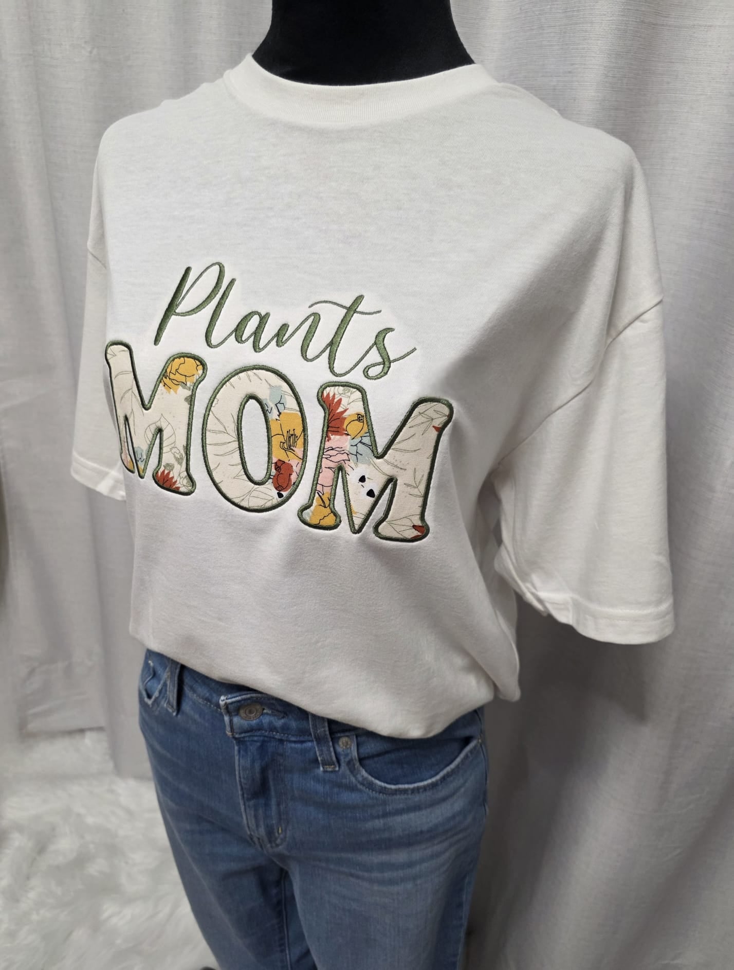 Plants Mom w/ Floral Aplique