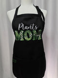 Gardener’s Apron – Embroidered Design - Plants Mom Monstera Aplique
