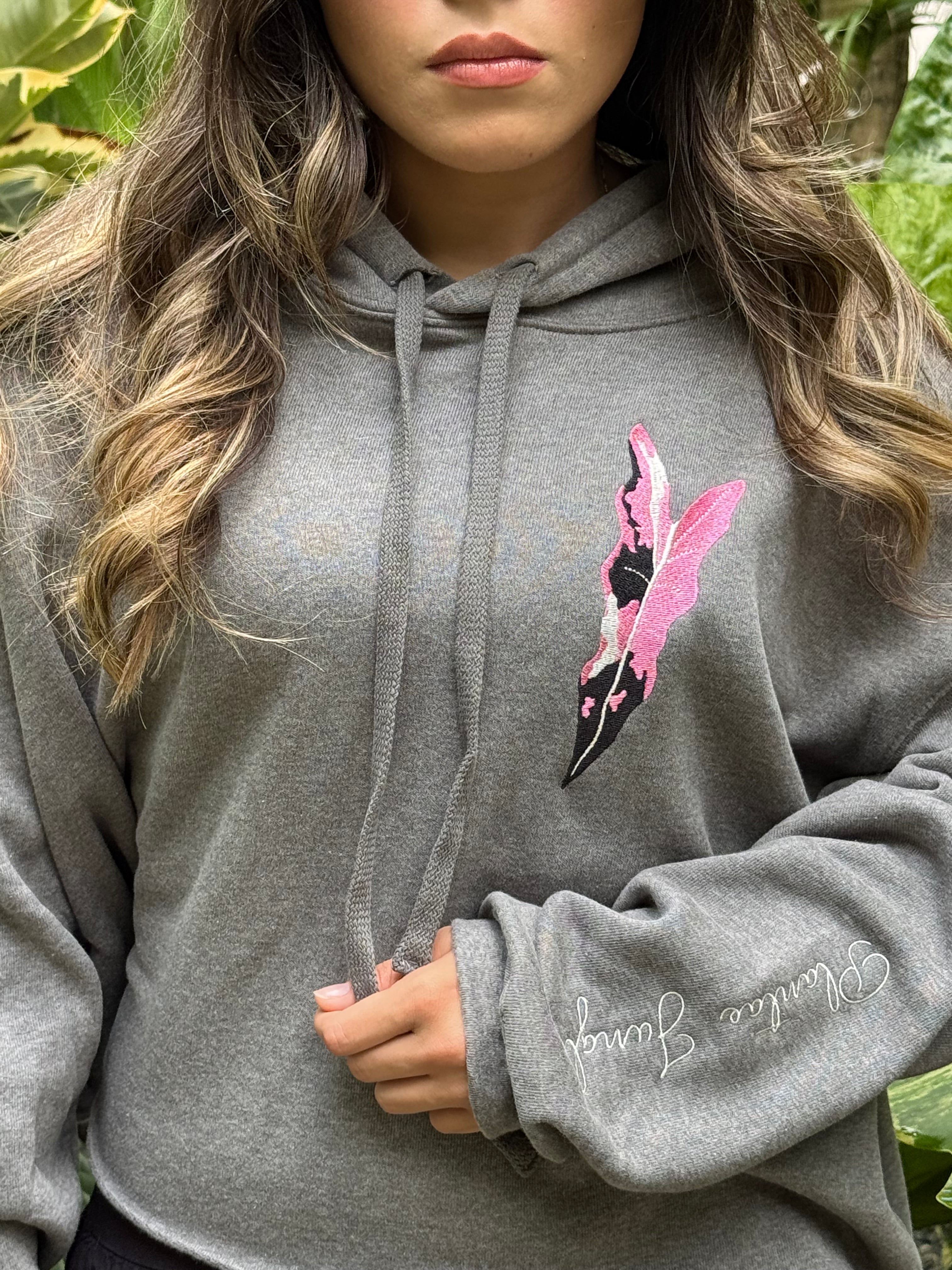 Alocasia ‘Pink Nobilis’ – Embroidered Apparel