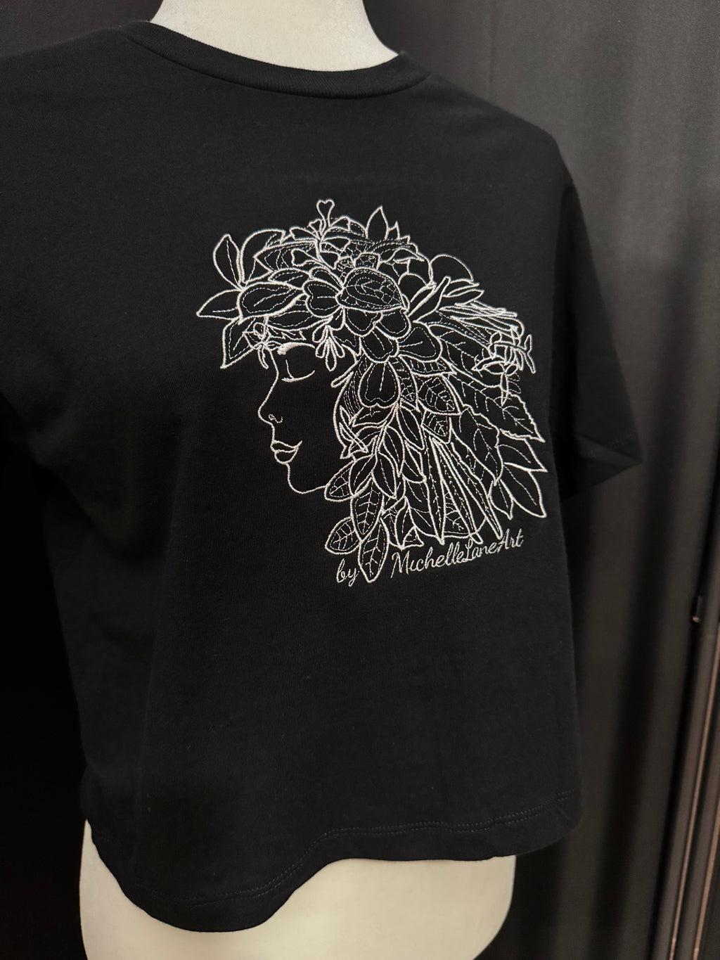 T-Shirt - Embroidered HoyaHead Design by Michelle Lane