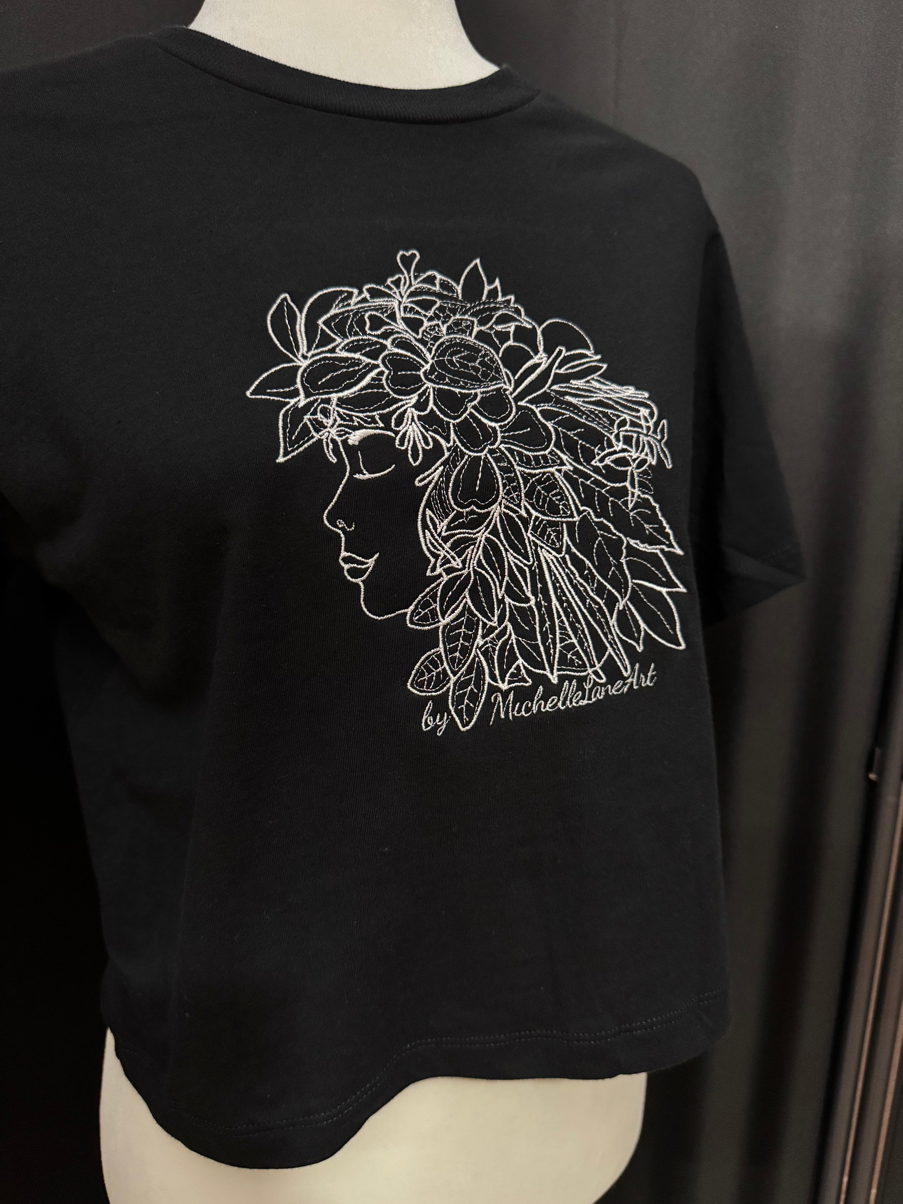 T-Shirt - Embroidered HoyaHead Design by Michelle Lane