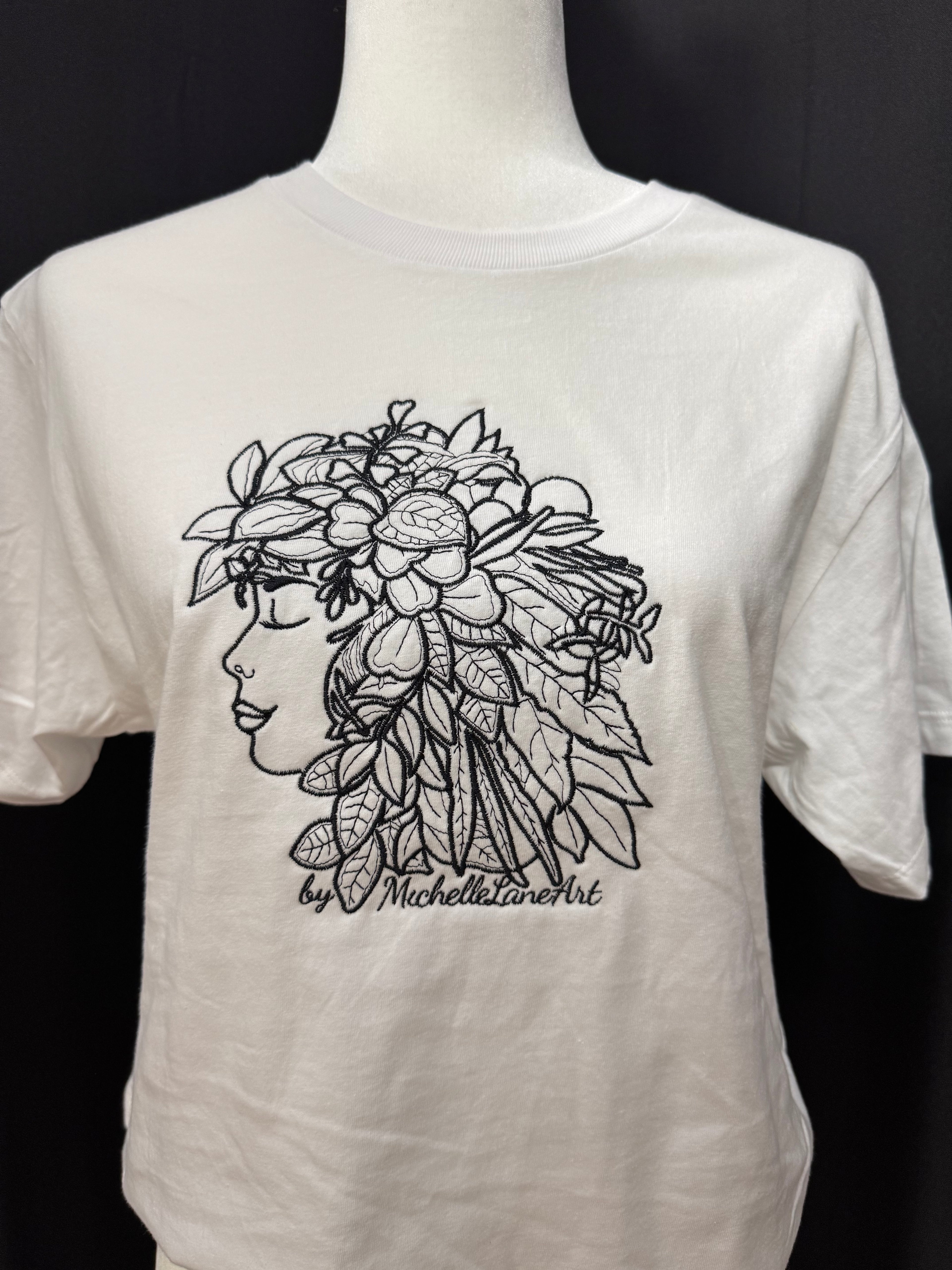 T-Shirt - Embroidered HoyaHead Design by Michelle Lane