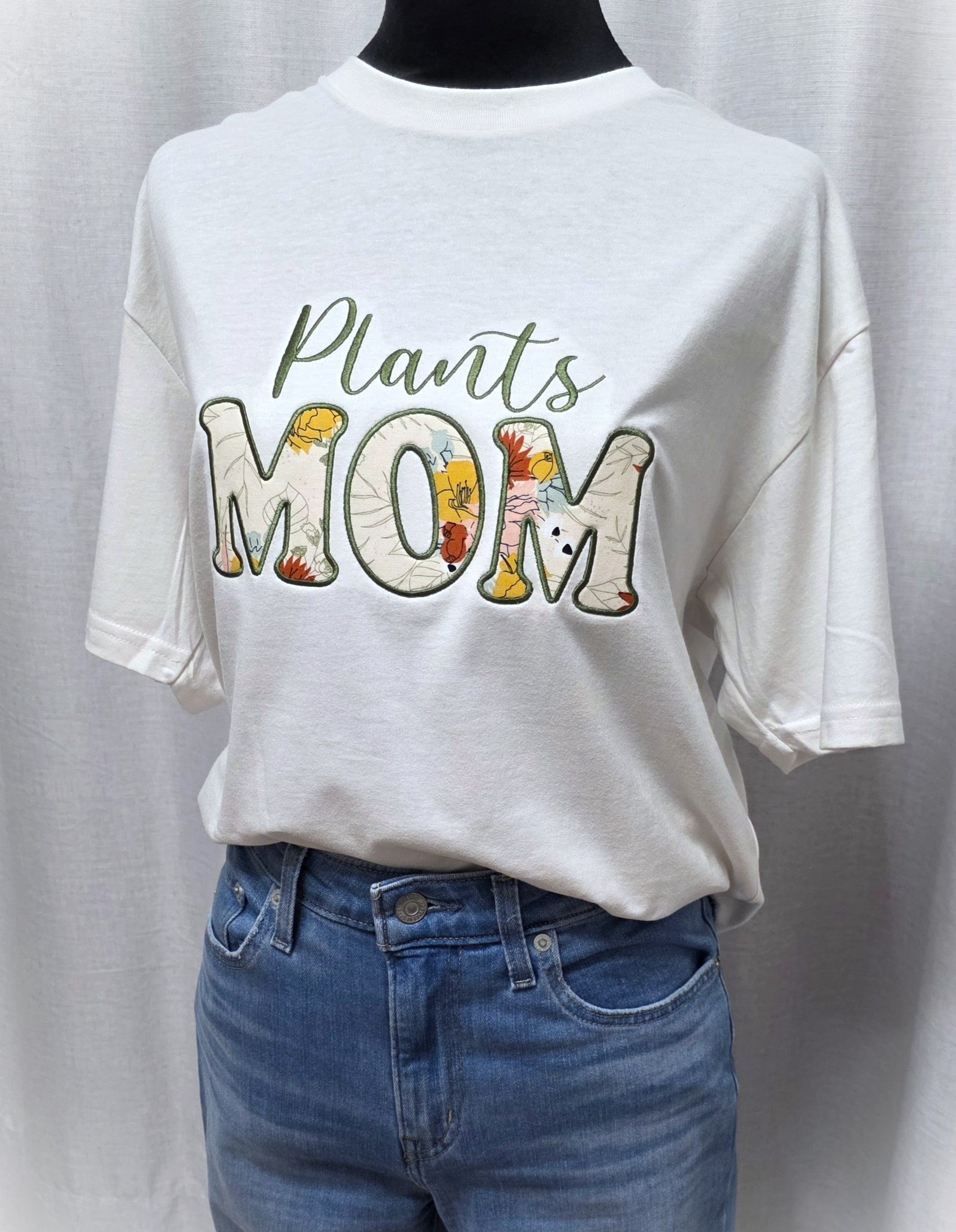 Plants Mom w/ Floral Aplique