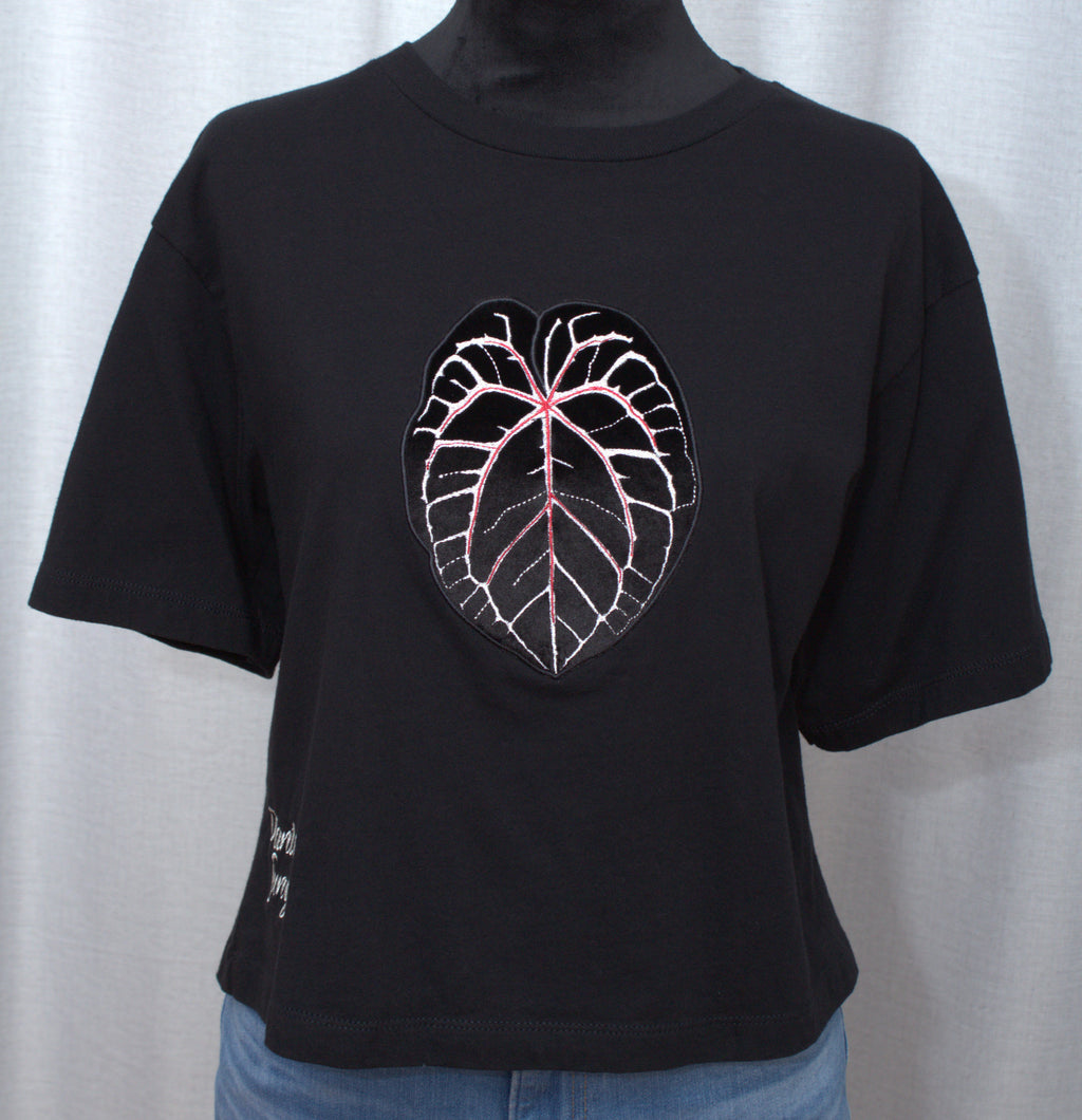 Anthurium "Red Crystal Hybrid" w/ Mix material applique